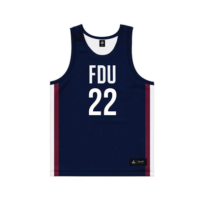 FDU - NCAA Men's Basketball : Trevon Blassingame - Blue Basketball Jersey-0