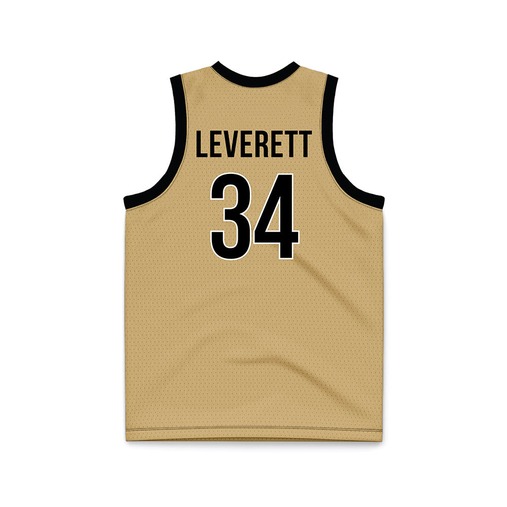 Vanderbilt - NCAA Men's Basketball : Jayden Leverett - Gold Basketball Jersey-1