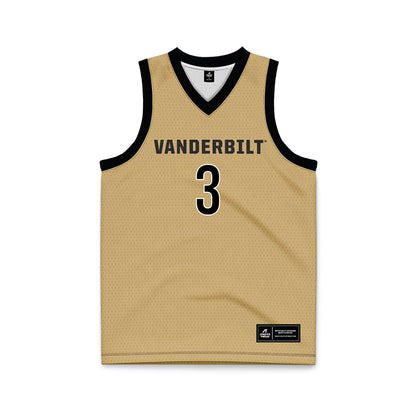 Vanderbilt - NCAA Women's Basketball : Aubrey Galvan - Gold Basketball Jersey-0