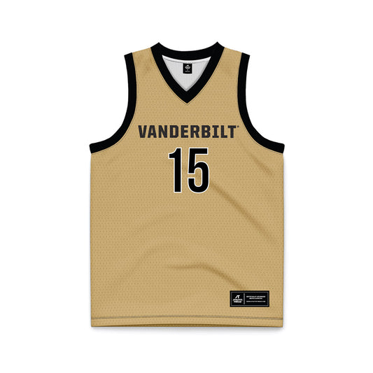 Vanderbilt - NCAA Women's Basketball : Ndjakalenga Mwenentanda - Gold Basketball Jersey-0
