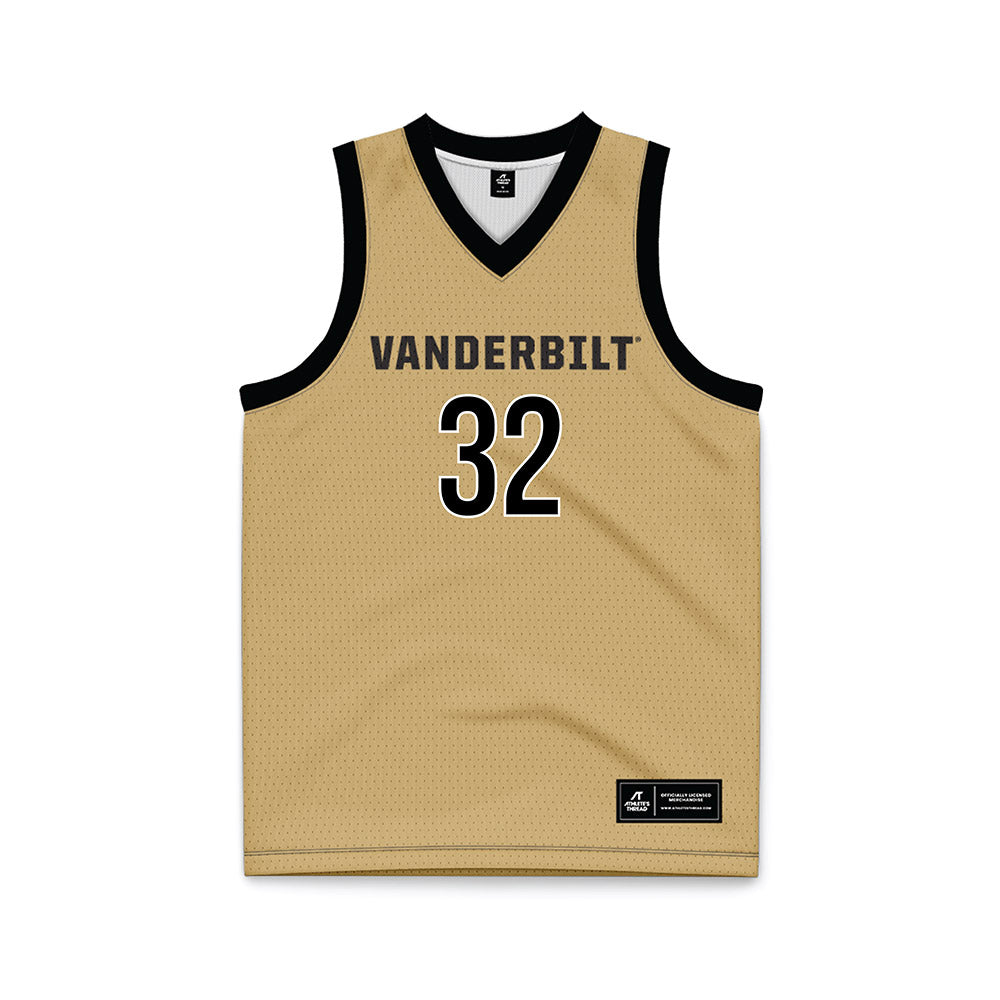Vanderbilt - NCAA Women's Basketball : Aalyah Del Rosario - Gold Basketball Jersey-0