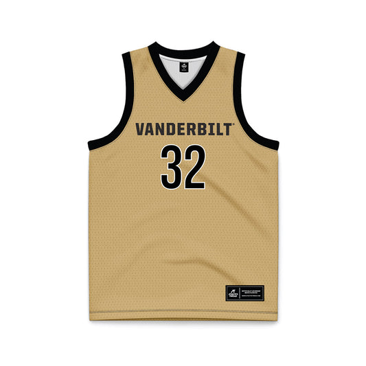 Vanderbilt - NCAA Women's Basketball : Aalyah Del Rosario - Gold Basketball Jersey-0