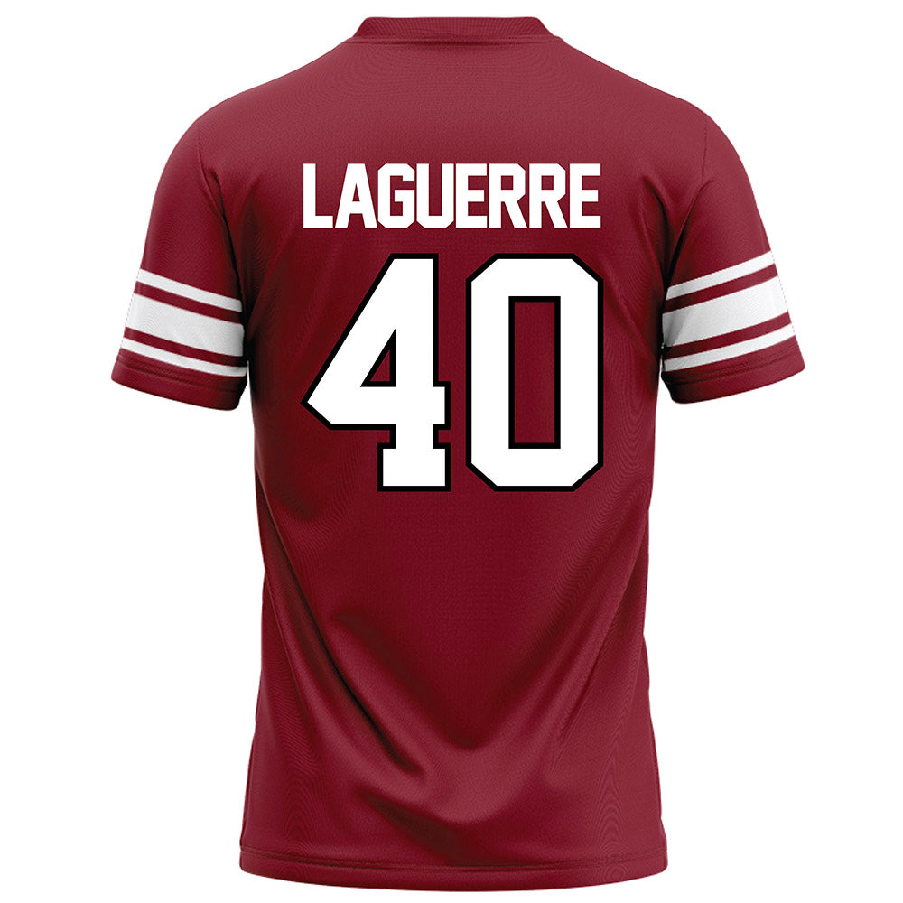 NCCU - NCAA Football : Jeremiah Laguerre - Maroon Football Jersey-1