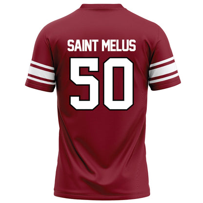 NCCU - NCAA Football : Holly Saint Melus - Maroon Football Jersey-1