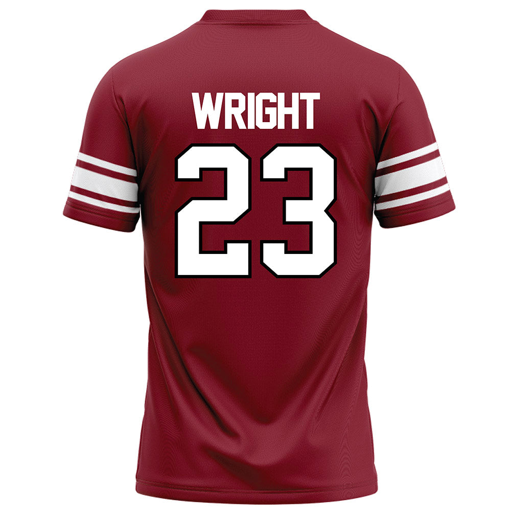 NCCU - NCAA Football : Jovon Wright - Maroon Football Jersey-1