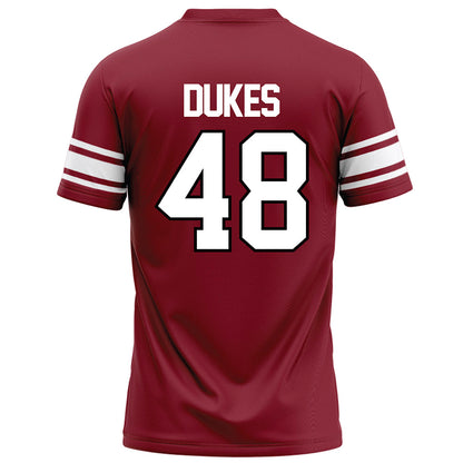 NCCU - NCAA Football : Jahzir Dukes - Maroon Football Jersey-1