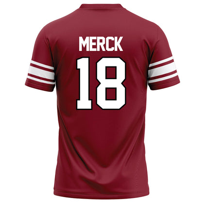 NCCU - NCAA Football : Carter Merck - Maroon Football Jersey-1