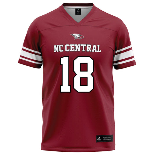 NCCU - NCAA Football : Carter Merck - Maroon Football Jersey-0
