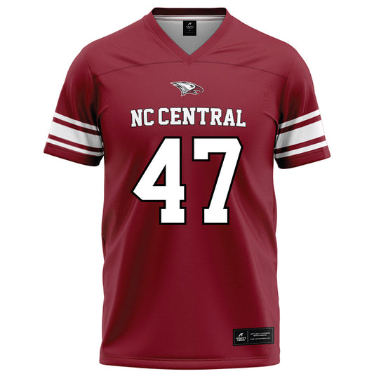NCCU - NCAA Football : Darryl Veal Jr - Maroon Football Jersey-0