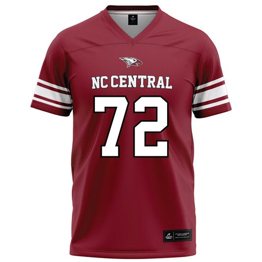 NCCU - NCAA Football : Brian Hardy - Maroon Football Jersey-0