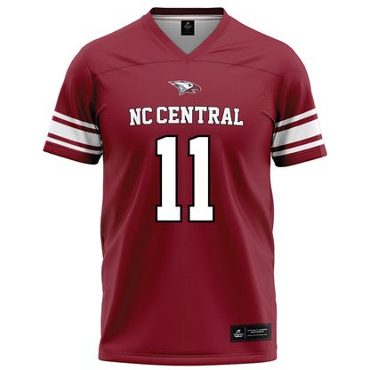 NCCU - NCAA Football : Mehki Wall - Maroon Football Jersey-0
