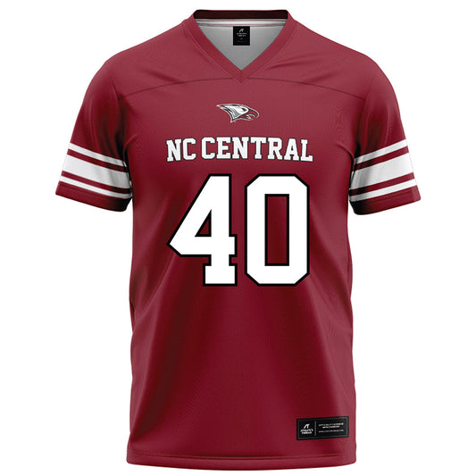 NCCU - NCAA Football : Jeremiah Laguerre - Maroon Football Jersey-0