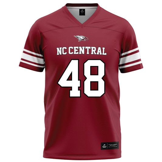 NCCU - NCAA Football : Jahzir Dukes - Maroon Football Jersey-0