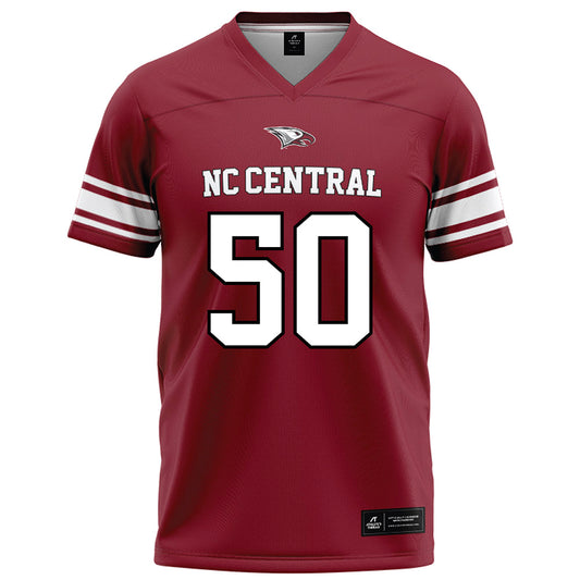 NCCU - NCAA Football : Holly Saint Melus - Maroon Football Jersey-0
