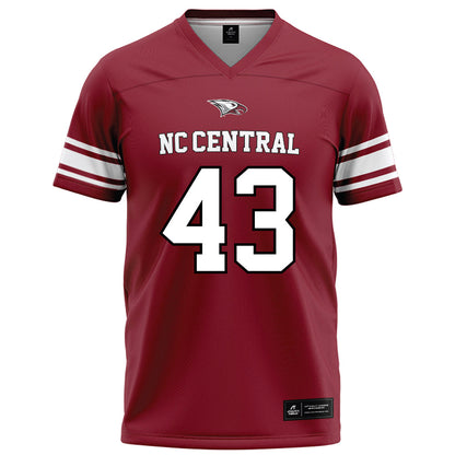 NCCU - NCAA Football : Emmanuel Hill - Maroon Football Jersey-0