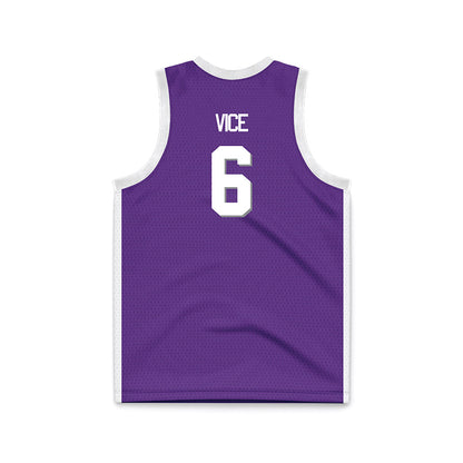 Kansas State - NCAA Men's Basketball : Brock Vice - Purple Basketball Jersey-1