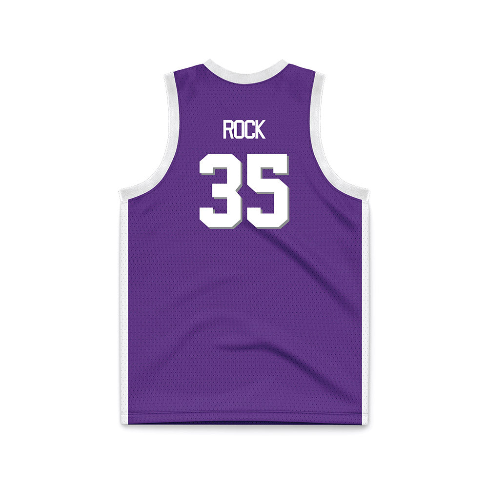 Kansas State - NCAA Men's Basketball : Jeffrey Rock - Purple Basketball Jersey-1