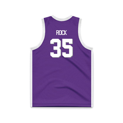 Kansas State - NCAA Men's Basketball : Jeffrey Rock - Purple Basketball Jersey-1