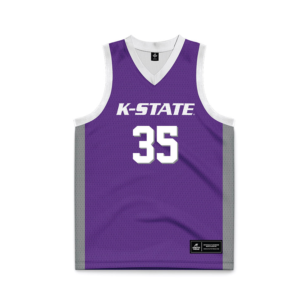 Kansas State - NCAA Men's Basketball : Jeffrey Rock - Purple Basketball Jersey-0