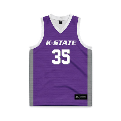 Kansas State - NCAA Men's Basketball : Jeffrey Rock - Purple Basketball Jersey-0