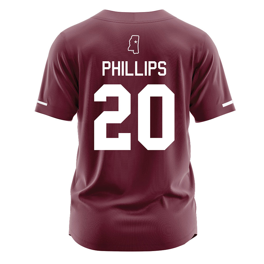 Mississippi State - NCAA Softball : Sara Phillips - Maroon Jersey-1