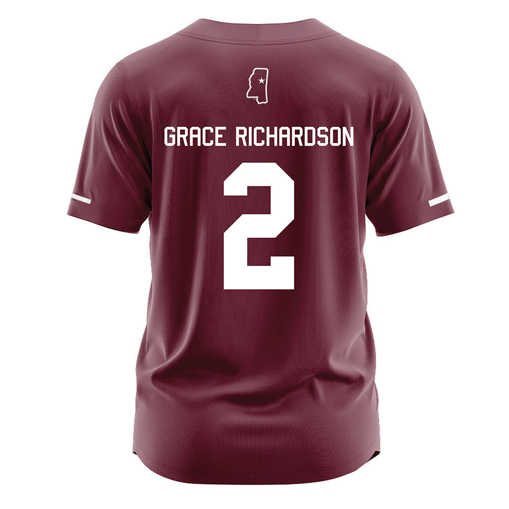 Mississippi State - NCAA Softball : Abby Grace Richardson - Maroon Jersey-1