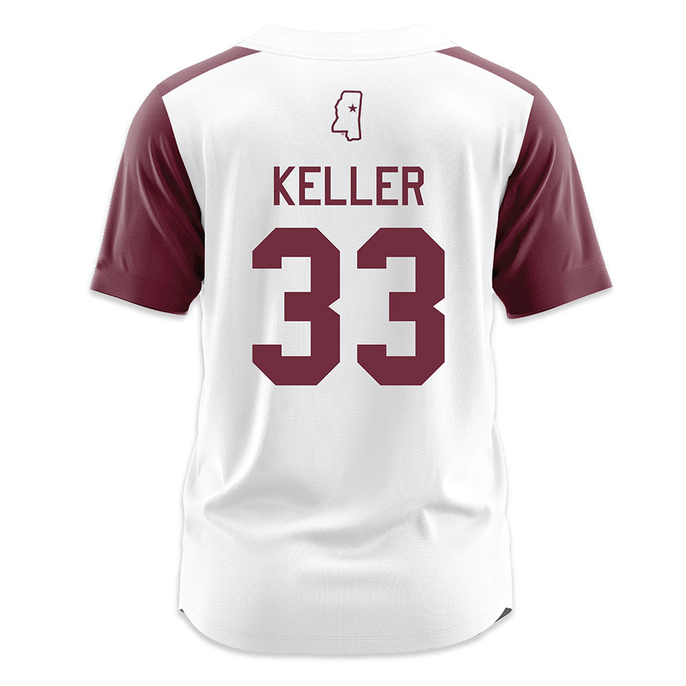 Mississippi State - NCAA Softball : Kinley Keller - White Jersey-1