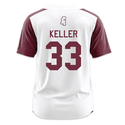 Mississippi State - NCAA Softball : Kinley Keller - White Jersey-1