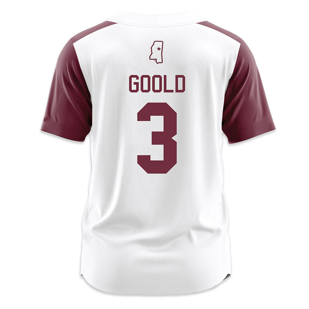 Mississippi State - NCAA Softball : Peja Goold - White Jersey-1