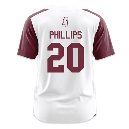 Mississippi State - NCAA Softball : Sara Phillips - White Jersey-1