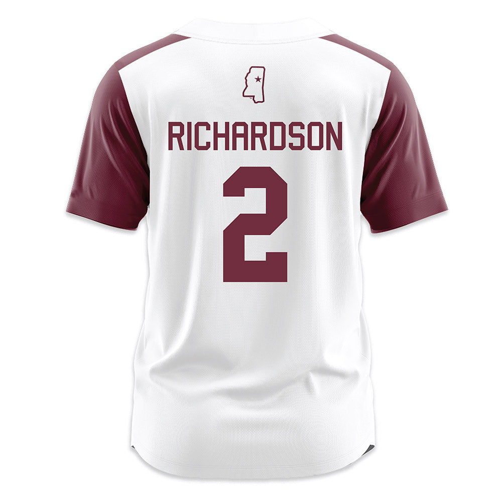 Mississippi State - NCAA Softball : Abby Grace Richardson - White Jersey-1