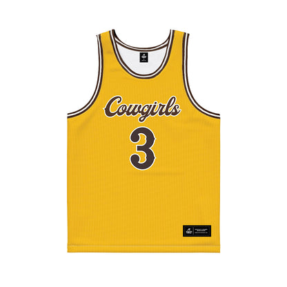 Wyoming - NCAA Women's Basketball : Payton Muma - Gold Basketball Jersey