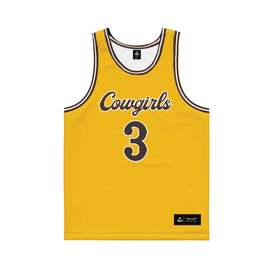 Wyoming - NCAA Women's Basketball : Payton Muma - Gold Basketball Jersey