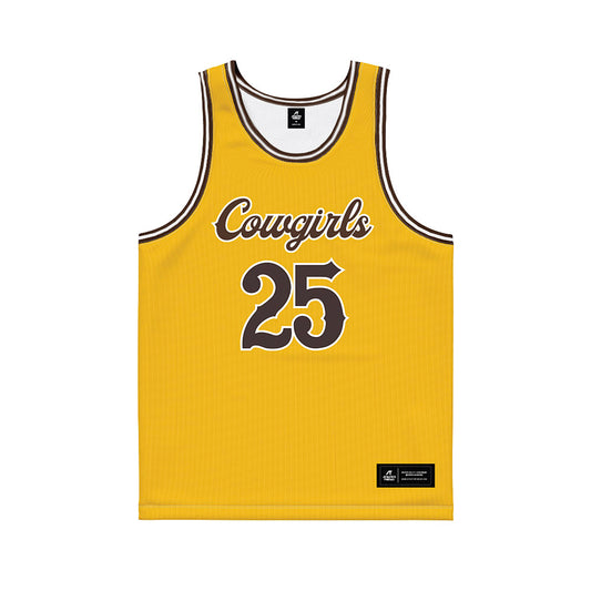 Wyoming - NCAA Women's Basketball : Mikyn Hamlin - Gold Basketball Jersey