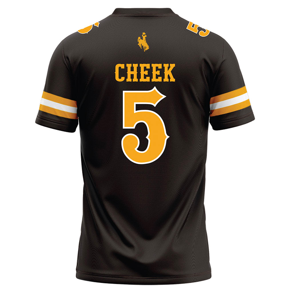 Wyoming - NCAA Football : Brooklyn Cheek - Brown Football Jersey-1