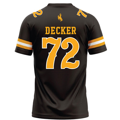 Wyoming - NCAA Football : Pierce Decker - Brown Football Jersey-1