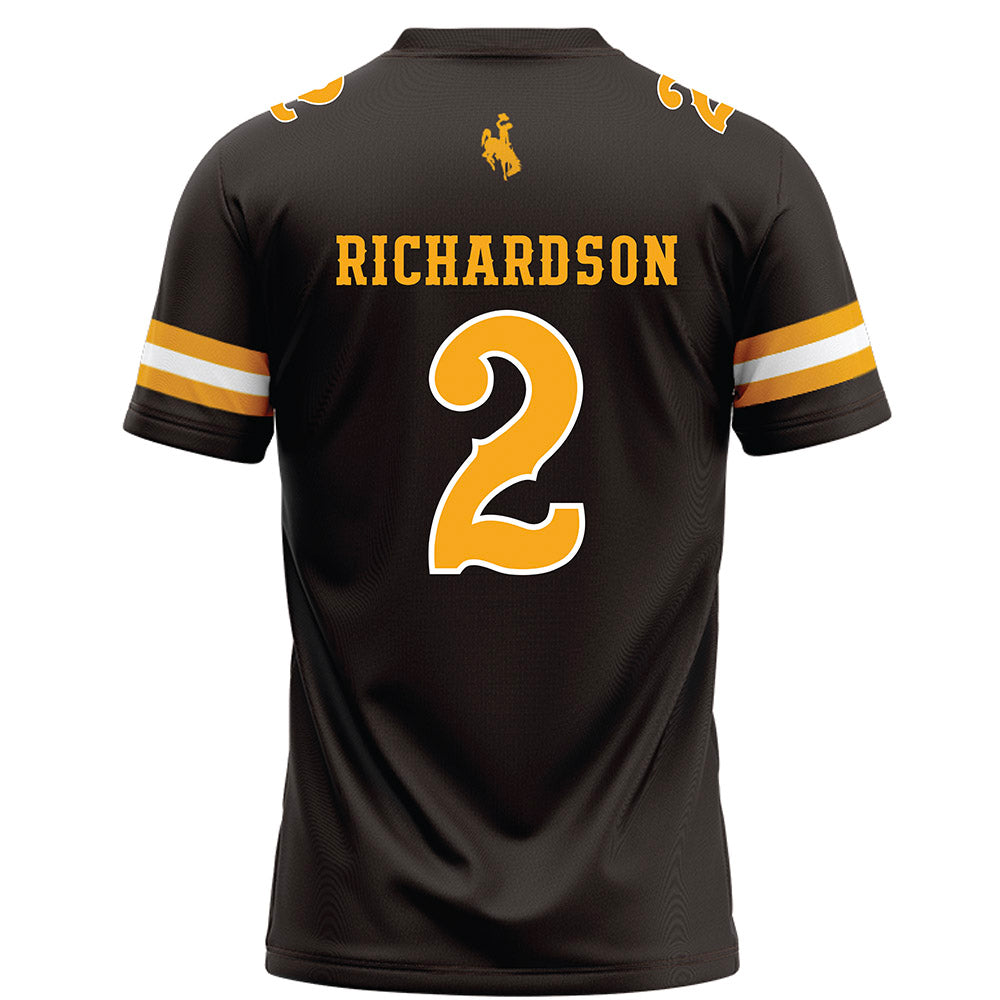 Wyoming - NCAA Football : Eric Richardson - Brown Football Jersey-1