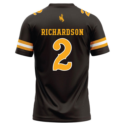 Wyoming - NCAA Football : Eric Richardson - Brown Football Jersey-1