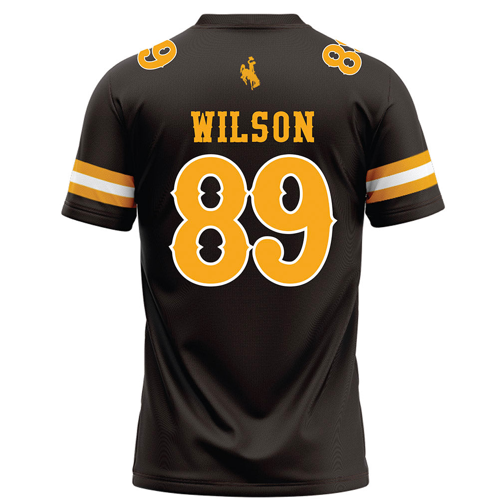 Wyoming - NCAA Football : Jake Wilson - Brown Football Jersey-1