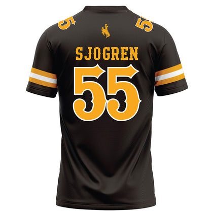 Wyoming - NCAA Football : Kevin Sjogren - Brown Football Jersey