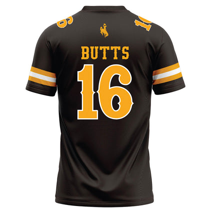 Wyoming - NCAA Football : Karson Butts - Brown Football Jersey-1