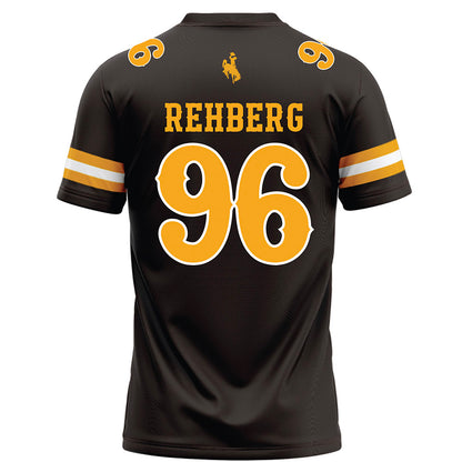 Wyoming - NCAA Football : Henry Rehberg - Brown Football Jersey-1