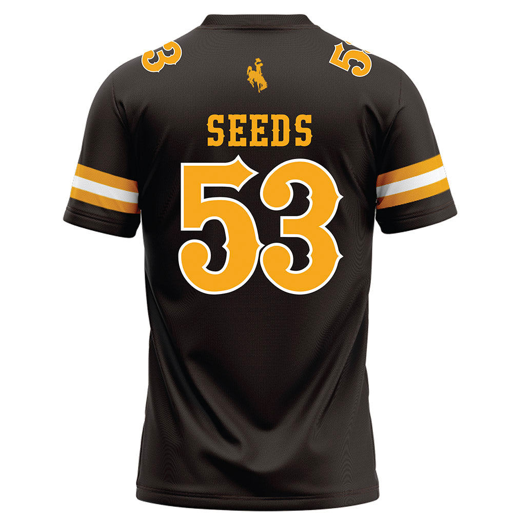 Wyoming - NCAA Football : Tegen Seeds - Brown Football Jersey-1