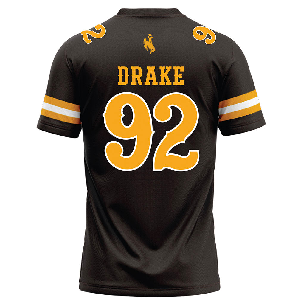 Wyoming - NCAA Football : Dante Drake - Brown Football Jersey-1