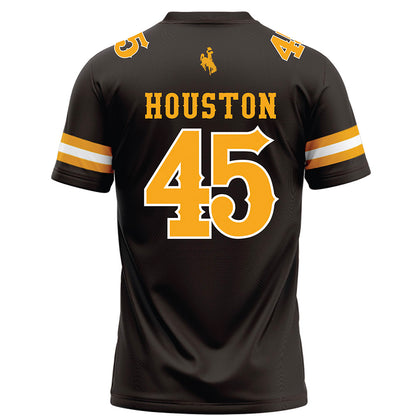 Wyoming - NCAA Football : Charlie Houston - Brown Football Jersey-1