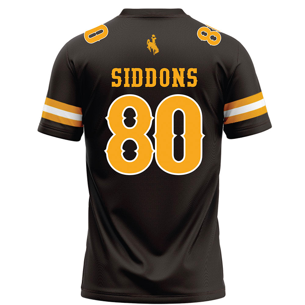 Wyoming - NCAA Football : Tyler Siddons - Brown Football Jersey-1