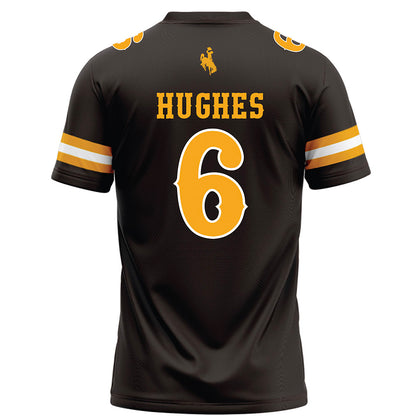 Wyoming - NCAA Football : Tyler Hughes - Brown Football Jersey-1