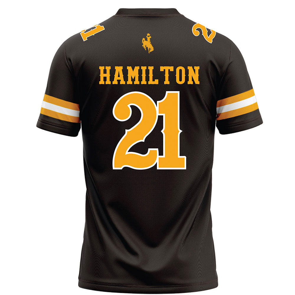 Wyoming - NCAA Football : Nico Hamilton - Brown Football Jersey-1