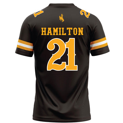 Wyoming - NCAA Football : Nico Hamilton - Brown Football Jersey-1