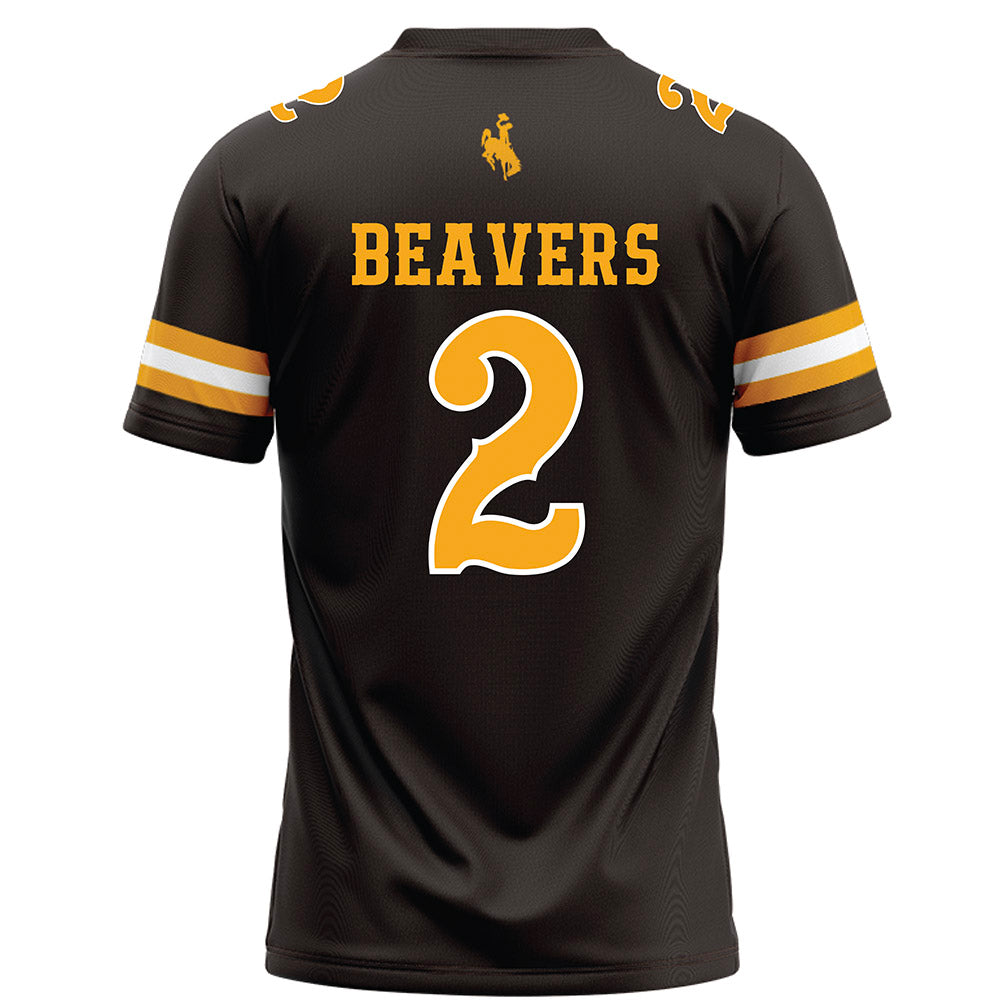 Wyoming - NCAA Football : Anthony Beavers - Brown Football Jersey-1